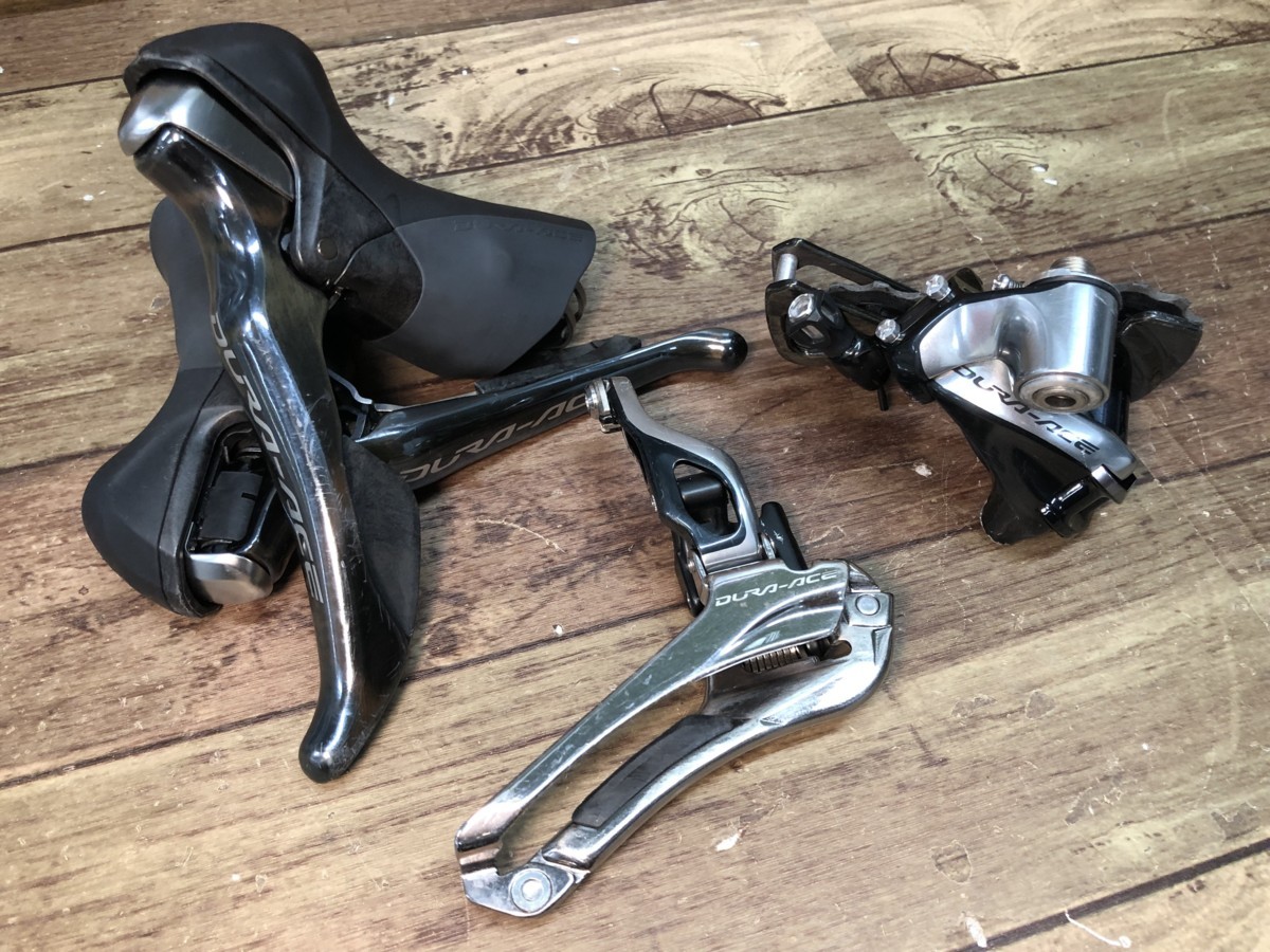 FF760 シマノ Shimano デュラエース Dura-Ace 9000系 STIレバー フロント リアディレイラー 変速3点セット