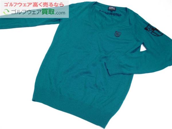 GK滝水★USED536★パーリーゲイツ★長袖Ｖネックセーター/1/青系