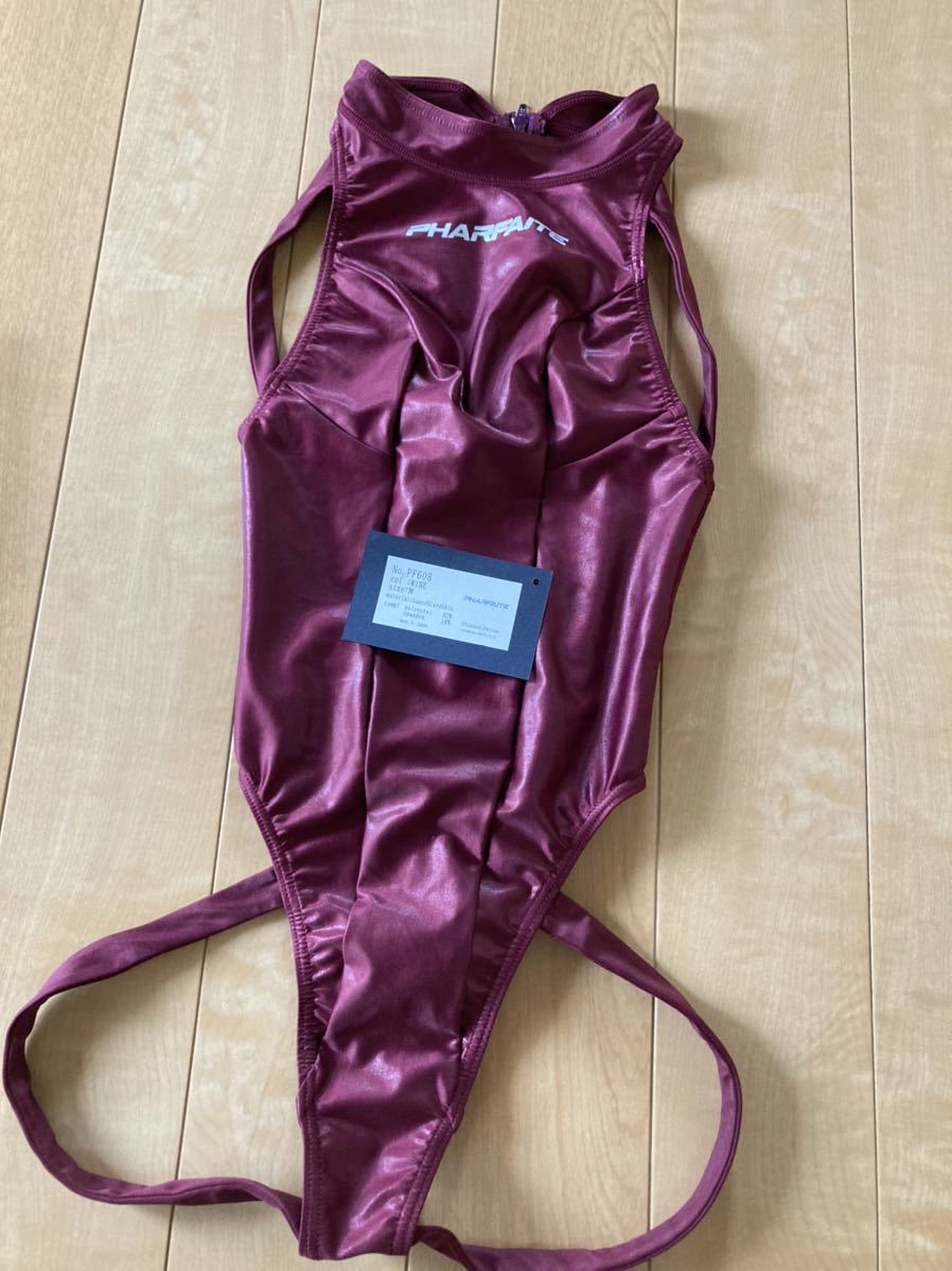 Pharfaite 競泳水着 〈SGS素材〉ハイネックバインダー・Tバック ワイン