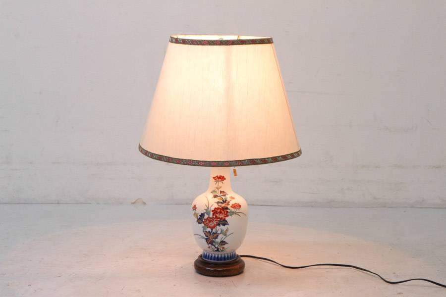 有田焼 錦岩牡丹 ランプスタンド : ホーム＆キッチン ☆有田焼☆牡丹文