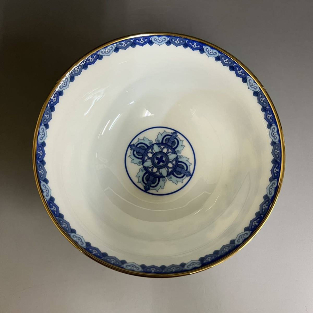 大清乾隆年製款 青花 茶碗 金口 染付 中国