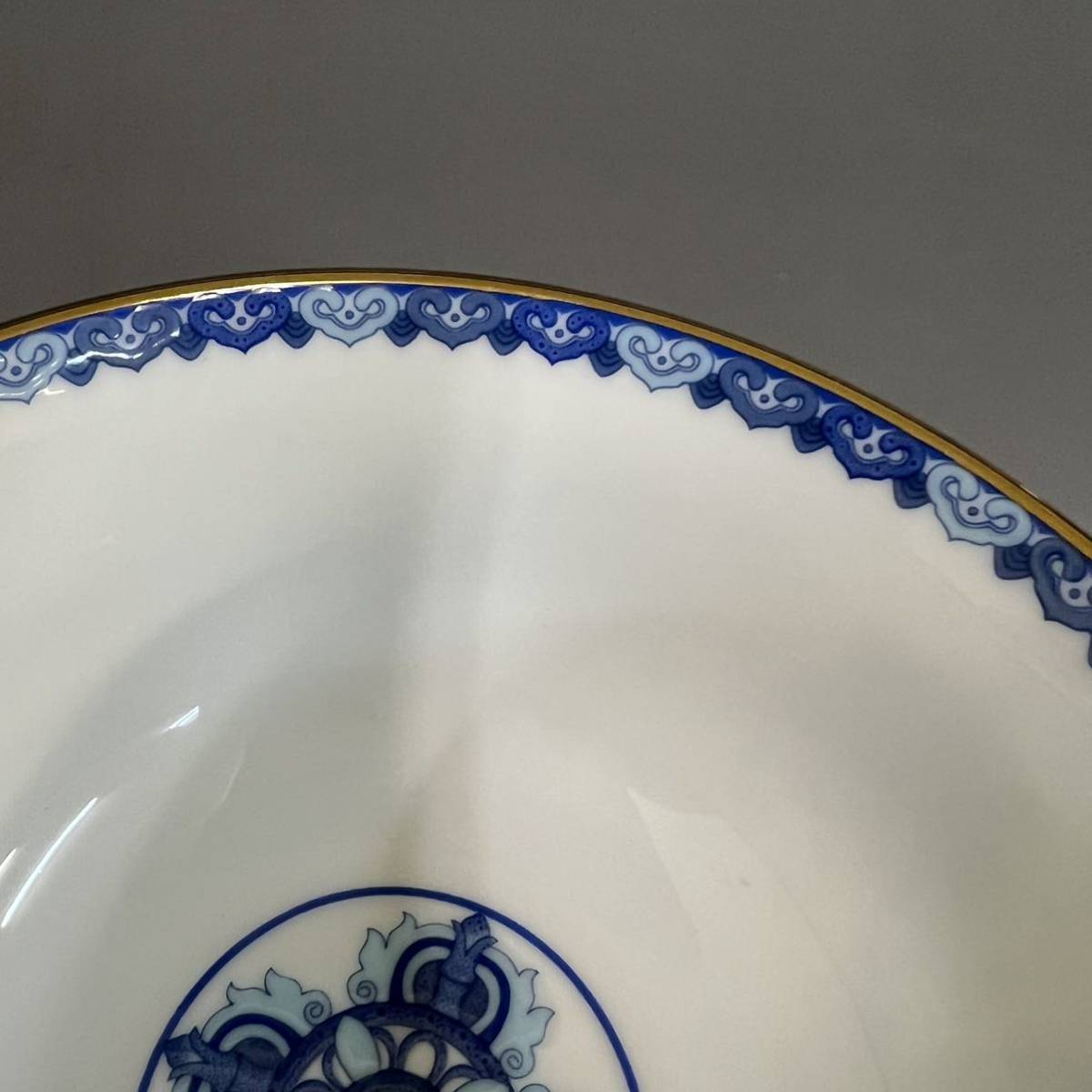 大清乾隆年製款 青花 茶碗 金口 染付 中国