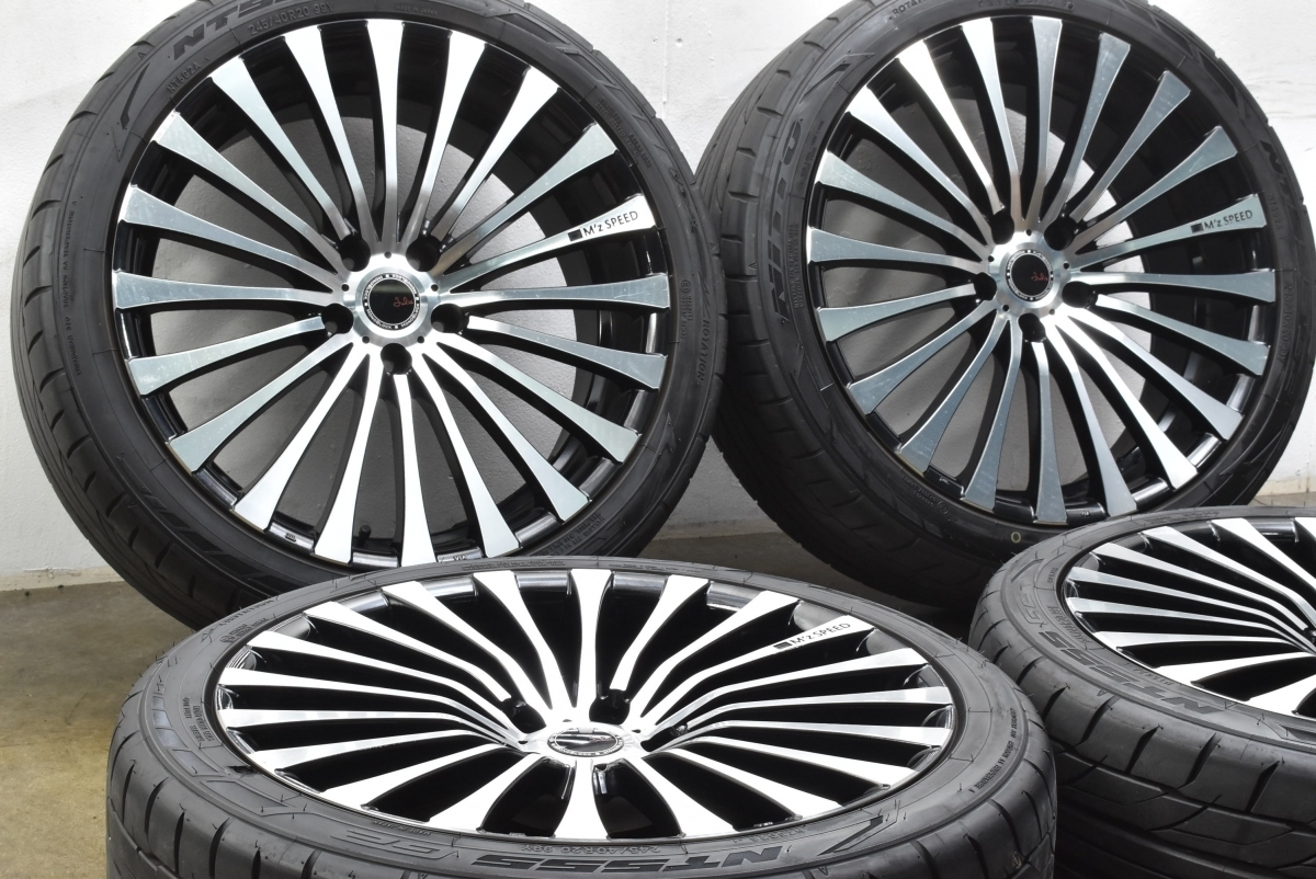 【程度良好品】M’z Speed ジュリア 666 モノブロック 20in 8.5J +35 114.3 ニットー 245/40R20 アルファード ヴェルファイア エルグランド | 0 Julia SPEED&frasl;エムズスピード 666モノブロック｜フジ M