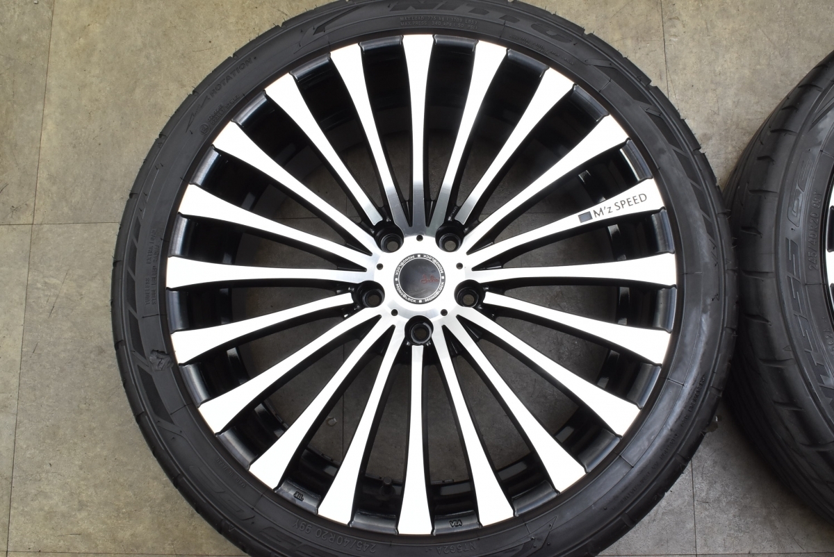 【程度良好品】M’z Speed ジュリア 666 モノブロック 20in 8.5J +35 114.3 ニットー 245/40R20 アルファード ヴェルファイア エルグランド | 0 Julia SPEED&frasl;エムズスピード 666モノブロック｜フジ M