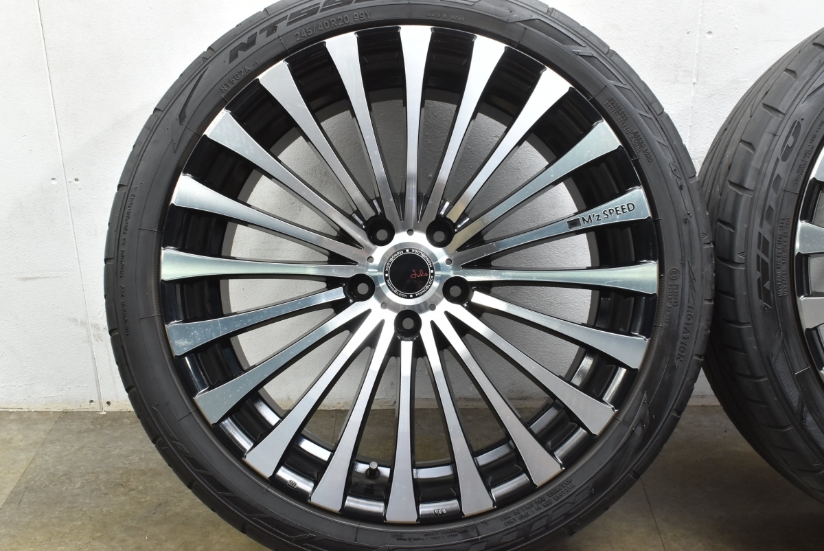 【程度良好品】M’z Speed ジュリア 666 モノブロック 20in 8.5J +35 114.3 ニットー 245/40R20 アルファード ヴェルファイア エルグランド | 0 Julia SPEED&frasl;エムズスピード 666モノブロック｜フジ M