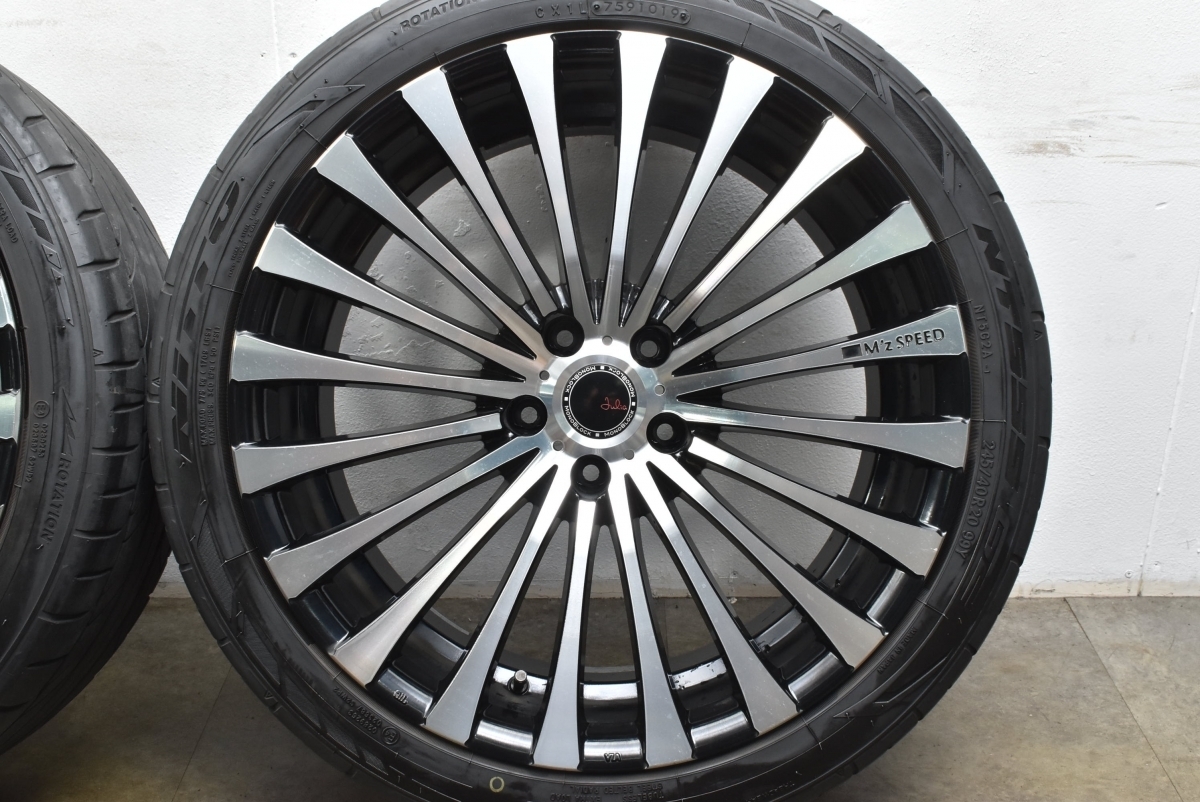 【程度良好品】M’z Speed ジュリア 666 モノブロック 20in 8.5J +35 114.3 ニットー 245/40R20 アルファード ヴェルファイア エルグランド | 0 Julia SPEED&frasl;エムズスピード 666モノブロック｜フジ M