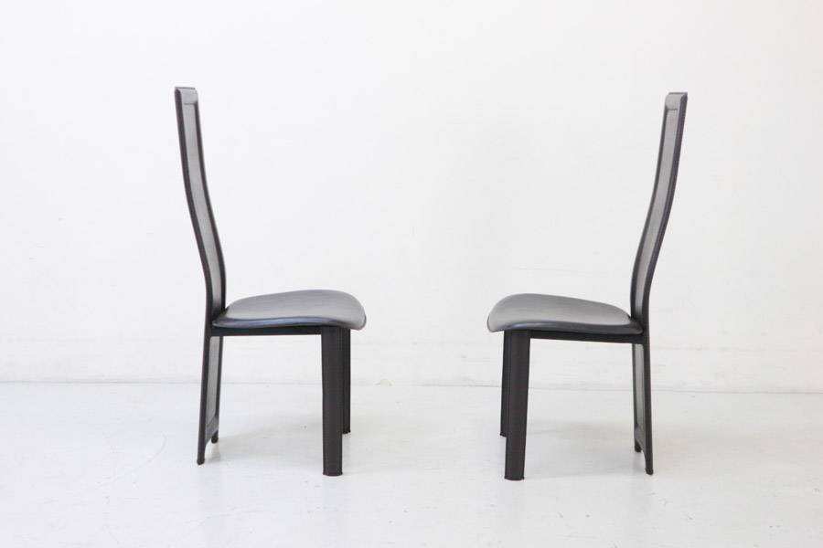 ダイニングチェア 4脚セット 本革 牛革 黒 椅子 8303C 大塚家具取扱 ダイニングチェア 4脚セット 本革 牛革 黒 椅子 8303C 大塚家具取扱