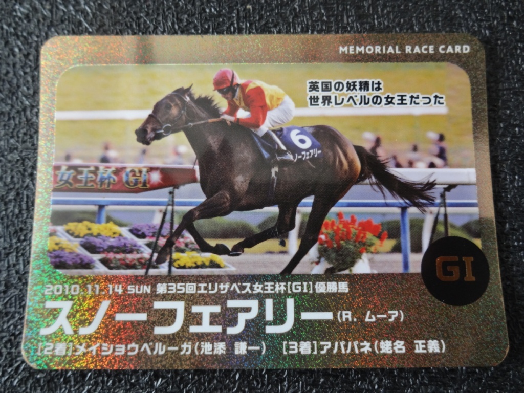 JRA スノーフェアリー エリザベス女王杯 ゴールドカード(ムーア騎手 