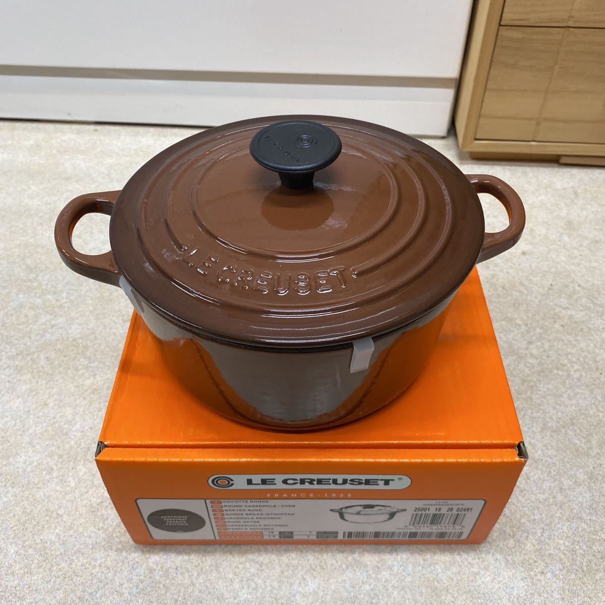 LE CREUSET ココットロンド 両手鍋 18cm チェスナッツ ルクルーゼ 18 チェスナッツ LE CREUSET - ル・クルーゼ ココット