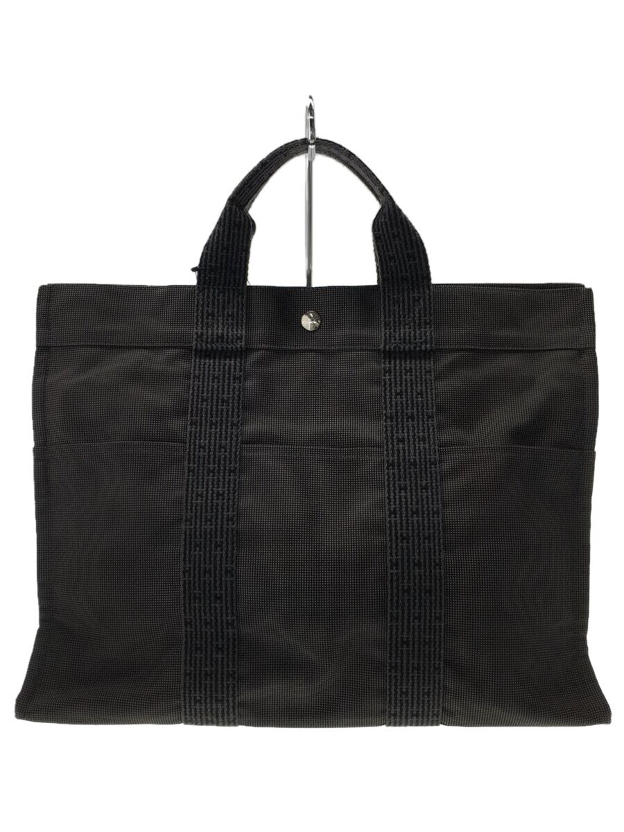 エルメス エールライン トートバッグ グレー HERMES MM キャンバス 鍵 
