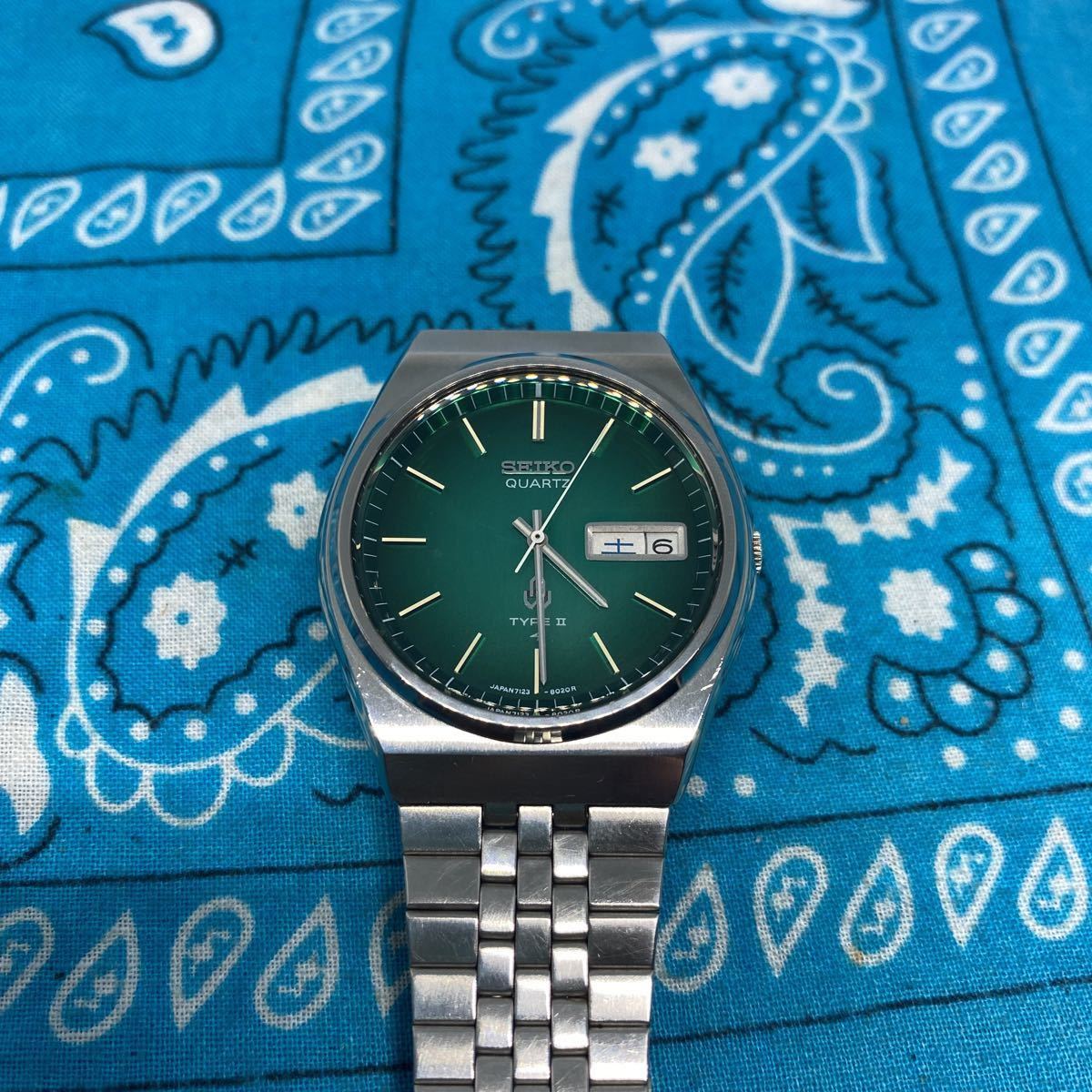 美品 SEIKO セイコー QUARTZ クォーツ TYPEⅡ タイプ2 7123-8010 