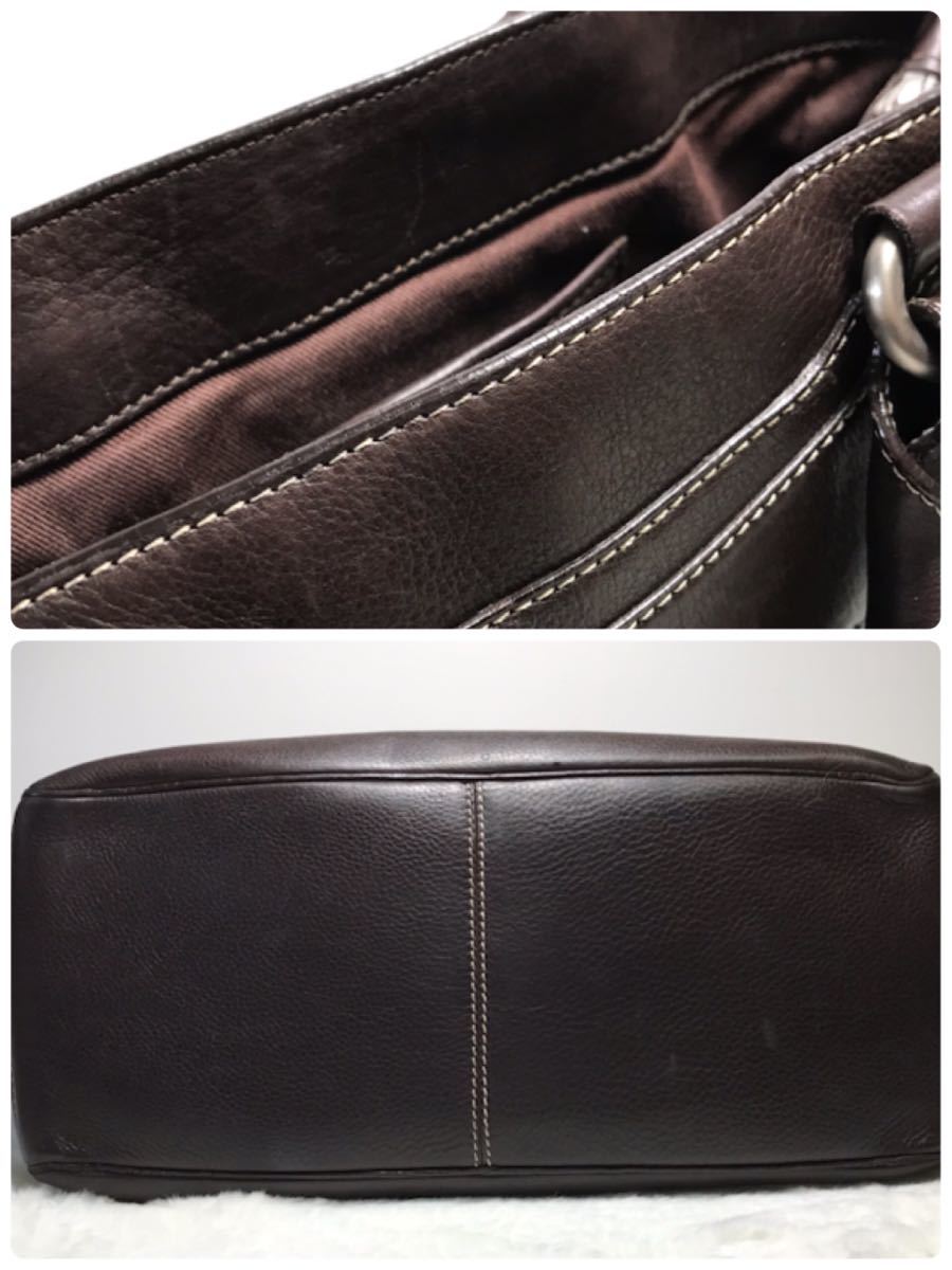 セリーヌ★CELINE ブギー バッグ レザー ハンドバッグ ダークブラウン トリオンフ金具