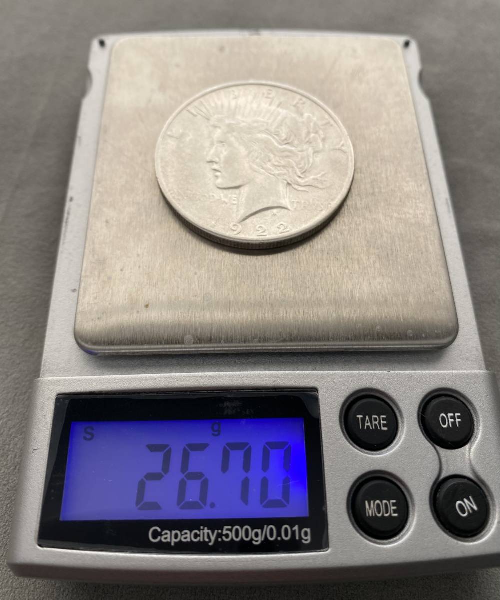 アメリカ銀貨】 1922 1ドル銀貨 1964HALF DOLLAR 各一枚 No29