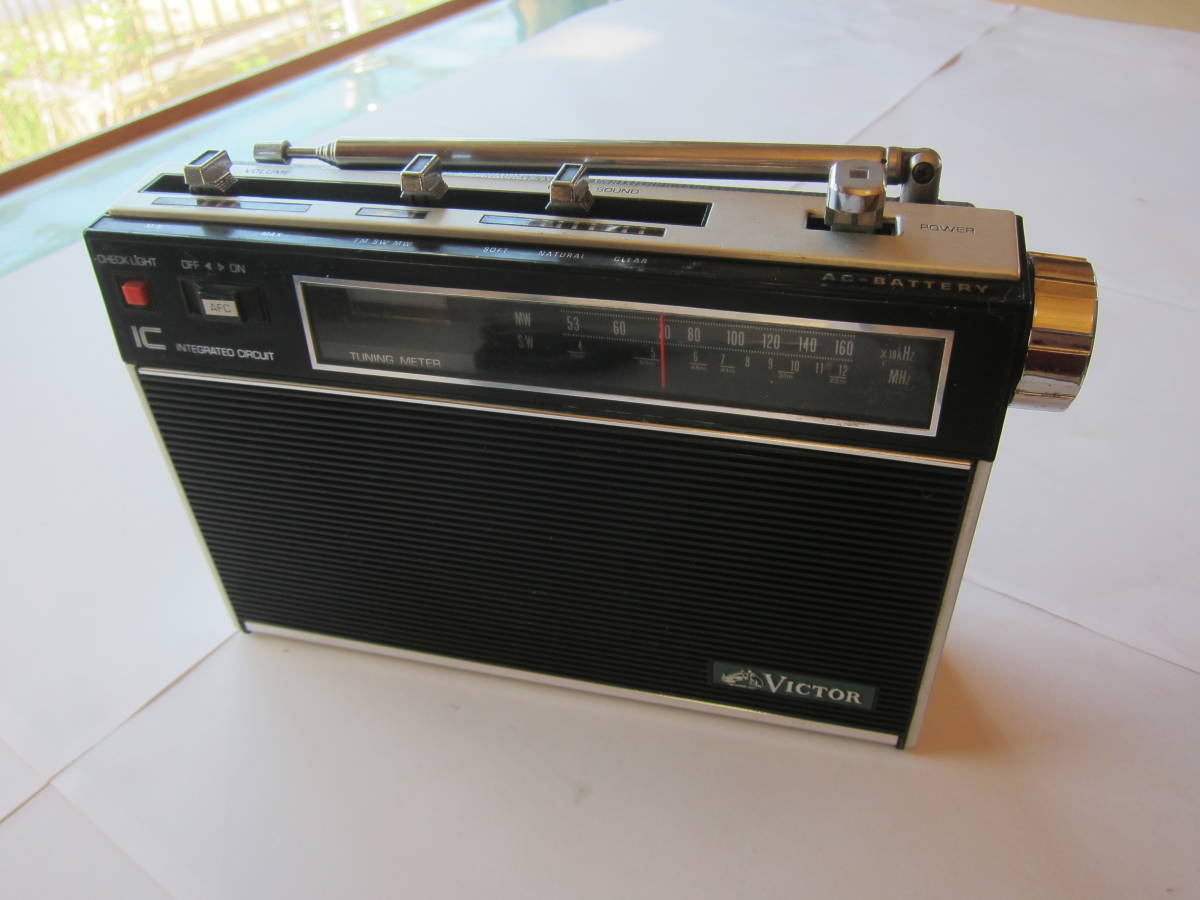 Victor ビクター FM/AM/SW 3バンド ラジオ F-930N 新電池付 受信確認品 8-14-18_1