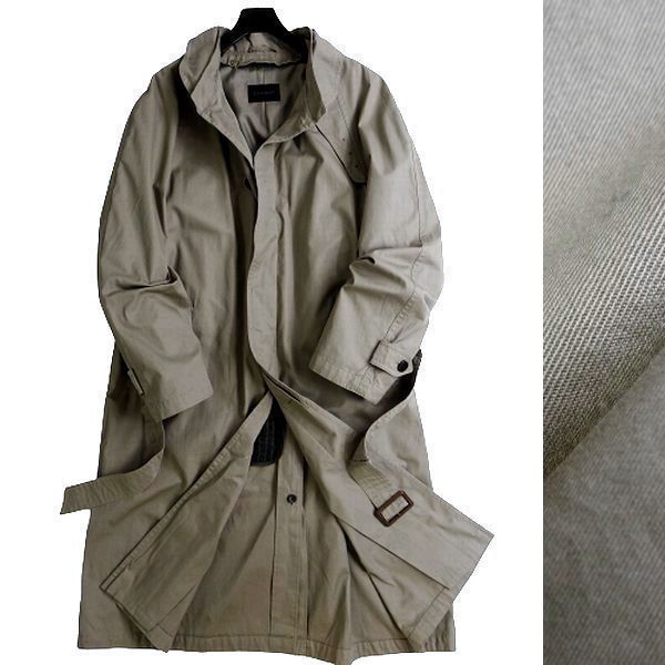 ■D'URBAN ダーバン 定価8万 高密度コットンツイル ウールベストライナー付 ベルテッドコート ビジネスコート 034 83 LL ▲100▼bus6058a