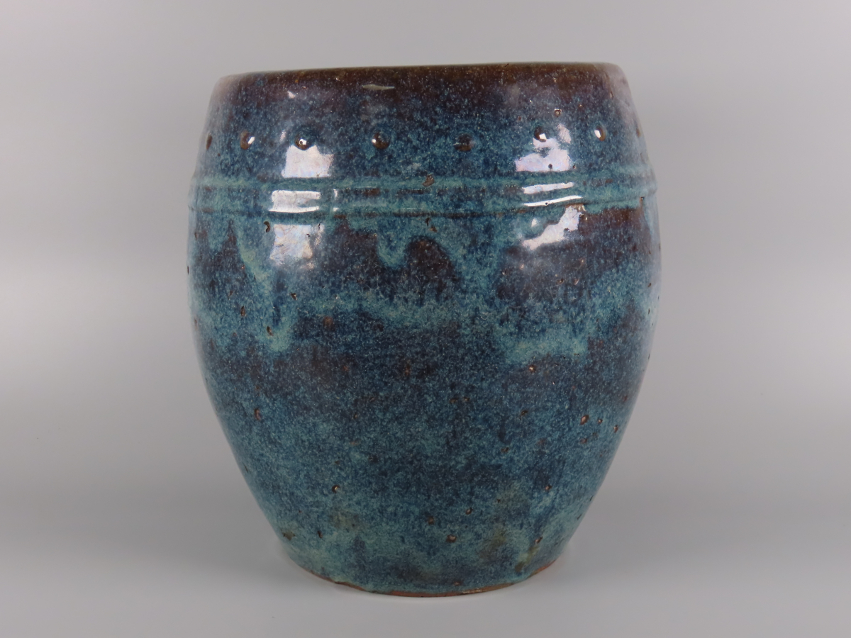 葛明祥造 海鼠釉 花瓶 中国美術 中国古玩 唐物 花びん 花生 花器