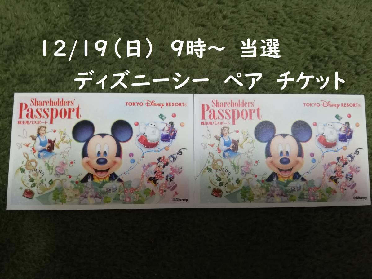 12/19（日）９時当選　ディズニーシー　ペアチケット　12月19日　ディズニー　チケット　_1