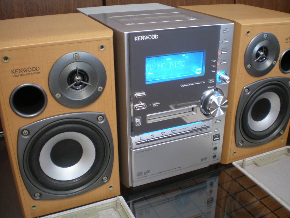 KENWOOD MD/CD/カセット/FM ミニコンポ RXD-SV3MD （スピーカー付き