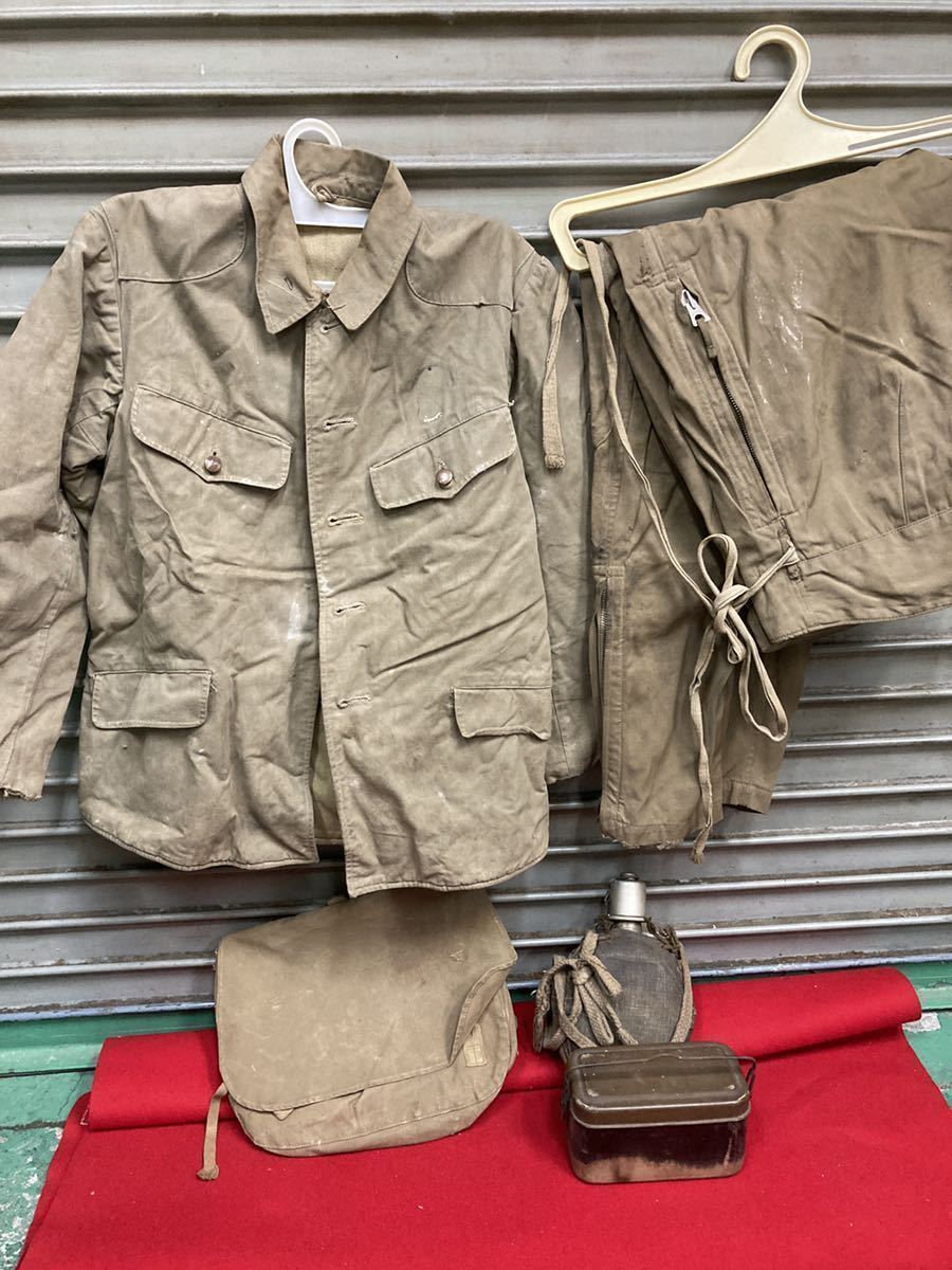 日本軍 軍服 兵隊さん】水筒 飯ごう 太平洋戦争 長期保管品 一式【21