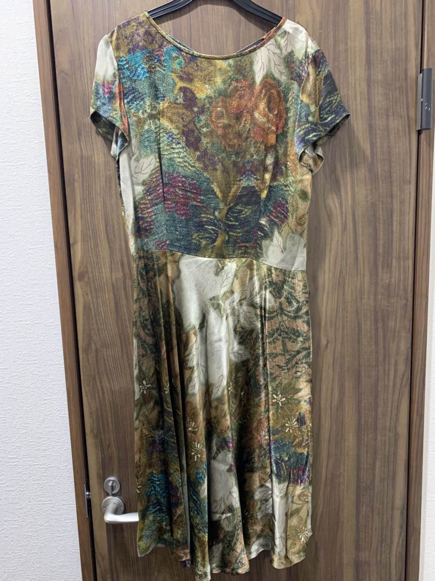 美品 未使用 エトロ ETRO 最高級シルク デザイン ワンピース レーヨン 