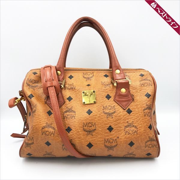 MCM ヴィセトス柄 2WAYハンドバッグ レザー ゴールド金具【001】 MCM