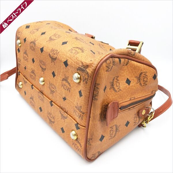 MCM ヴィセトス柄 2WAYハンドバッグ レザー ゴールド金具【001】 MCM