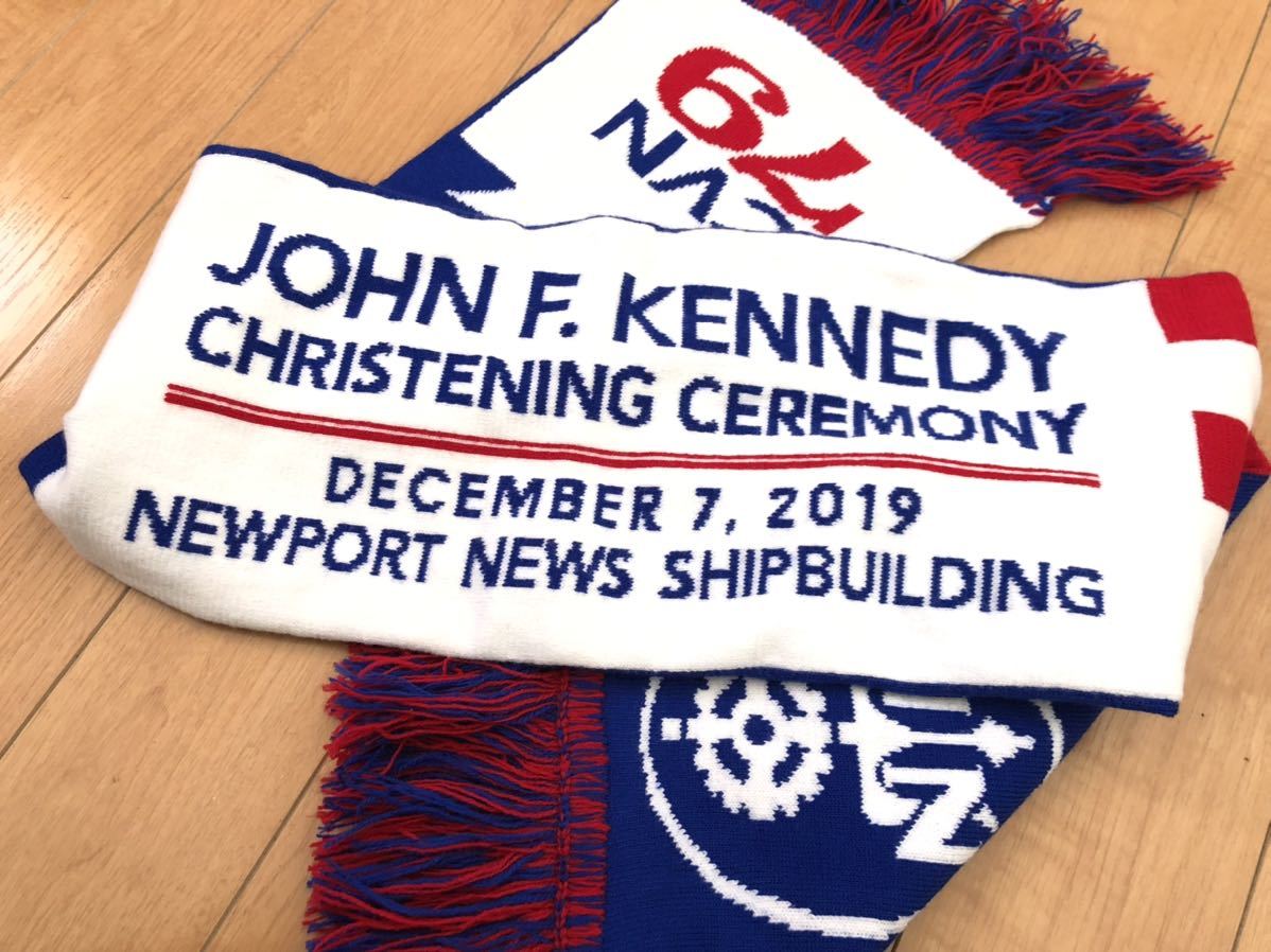 【人気SALE，得価】 2019 John F Kennedy CVN79 Christening Ceremony 記念 マフラー スカーフ Newport ケネディ USS アメリカ海軍艦船 進水式 レア(雑貨)｜売買されたオークション情報、yahooの商品情報をアーカイブ公開 - オーク その他