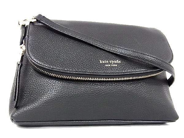 最新作，新作 1円 極 kate spade ケイトスペード PXRUA248 レザー ゴールド金具 ショルダーバッグ ポシェット ブラック系 S9111Xオ(ショルダー)｜売買されたオークション情報、yahooの商品情報をアーカイブ公開 - かばん、バッグ