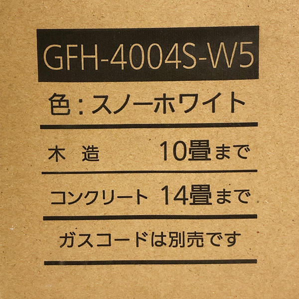 ガスファンヒーター ノーリツ - NORITZ GFH-4004S-W5 メルカリ 公式