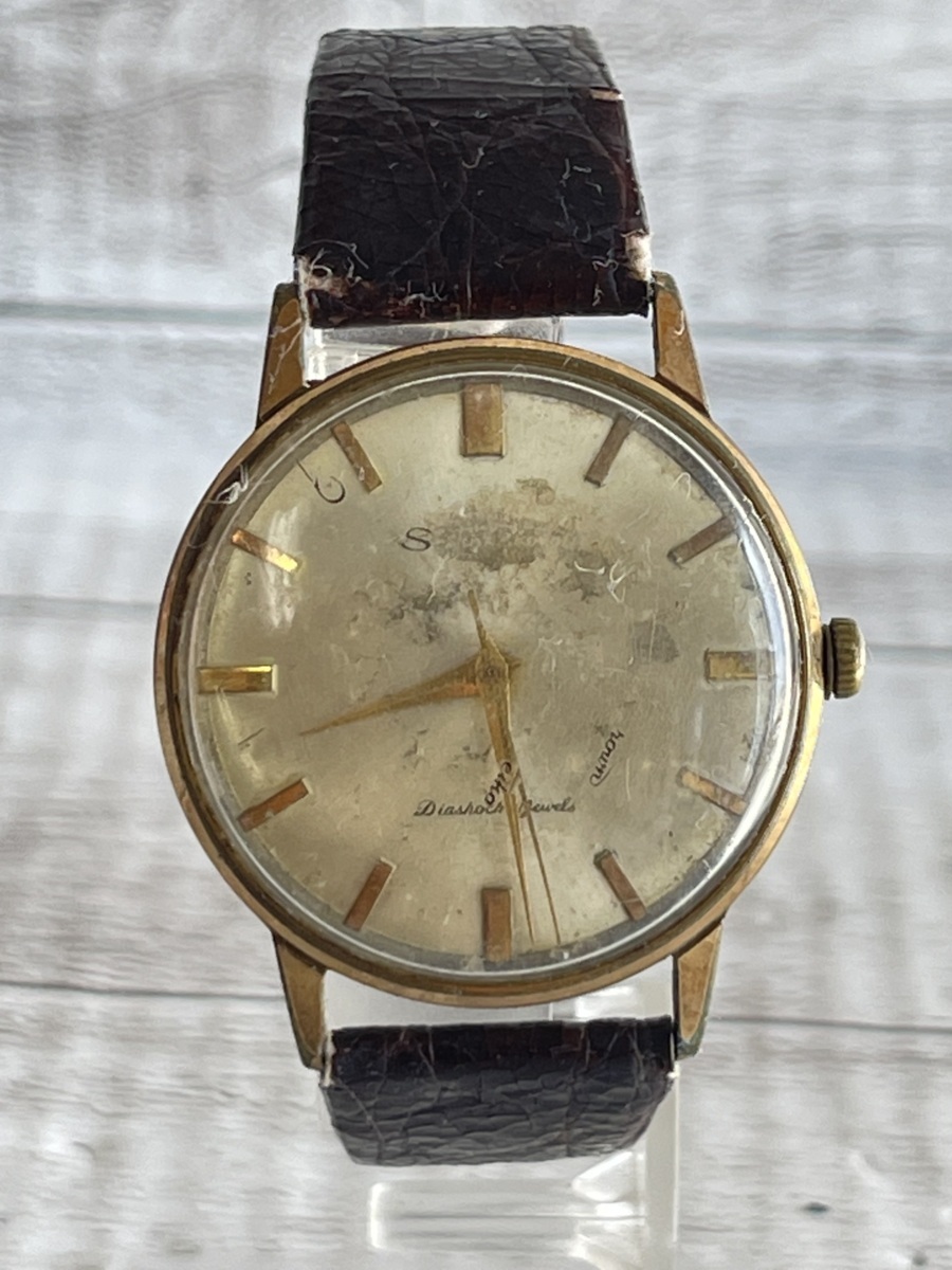 KK0310-26I　SEIKO　CROWN　J15003E　腕時計　セイコー　クラウン　手巻き　ゴールド色　メンズ