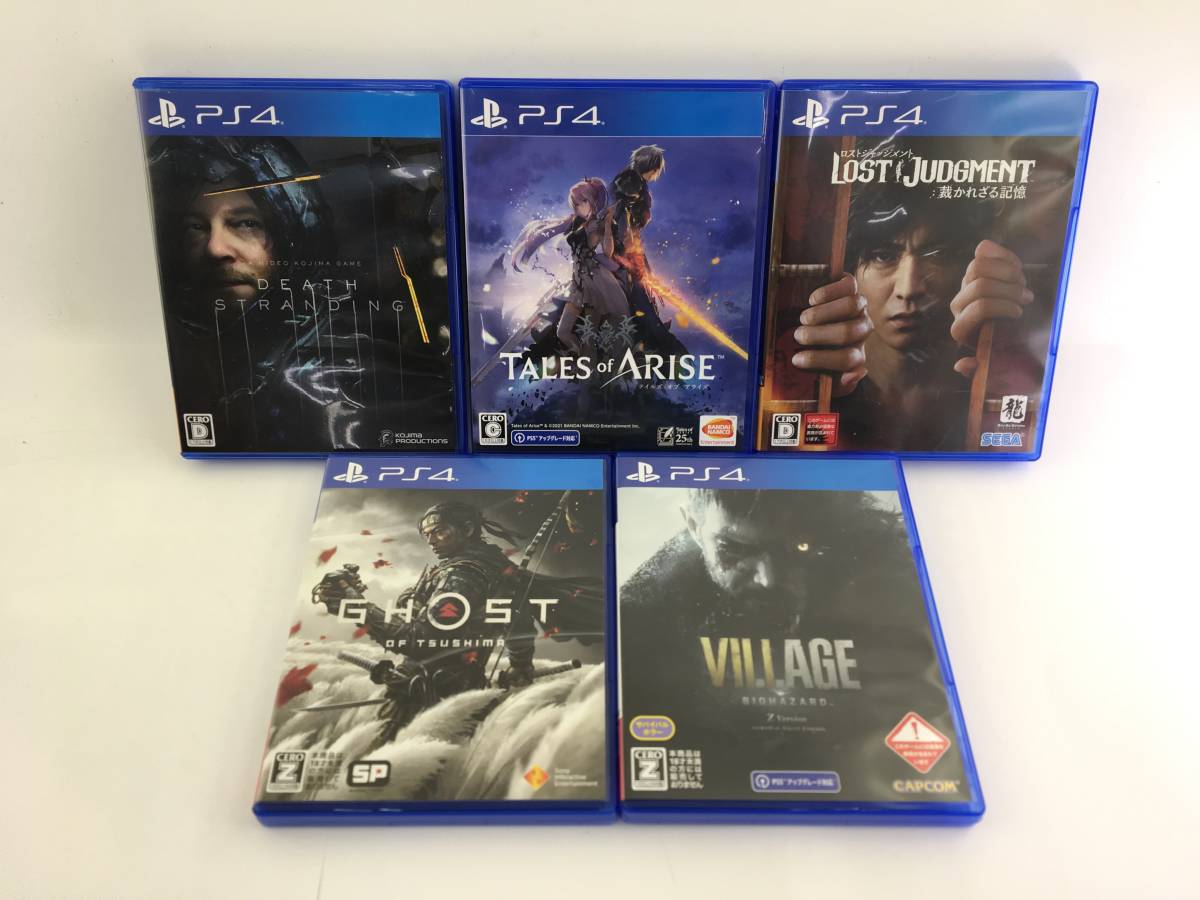 PS4 ソフト　ロストジャッジメント　バイオハザード　RE shenmue Ⅲ 3本　まとめて　動作確認済 PS4 5本セットPS4 STRANDING&frasl;テイルズ 16本まとめ ゲームソフト 動作未確認(エルデン