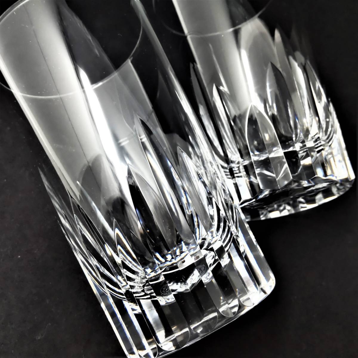 重厚感あふれる Baccarat オールドバカラ ELBE エルベ グラス 2客 