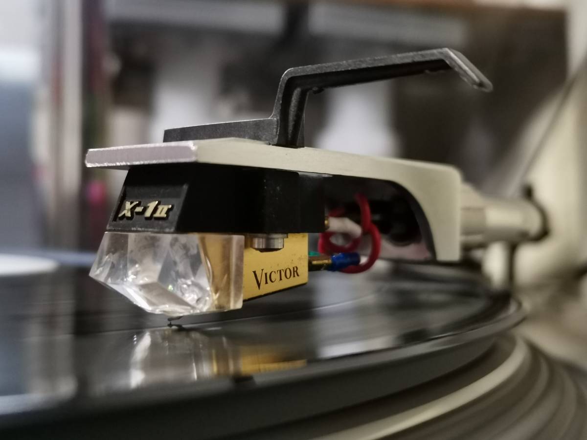 送料無料 VICTOR MMカートリッジ X-1II ヘッドシェル付き 音出し確認済み シバタ針 ビクター X-1Ⅱ