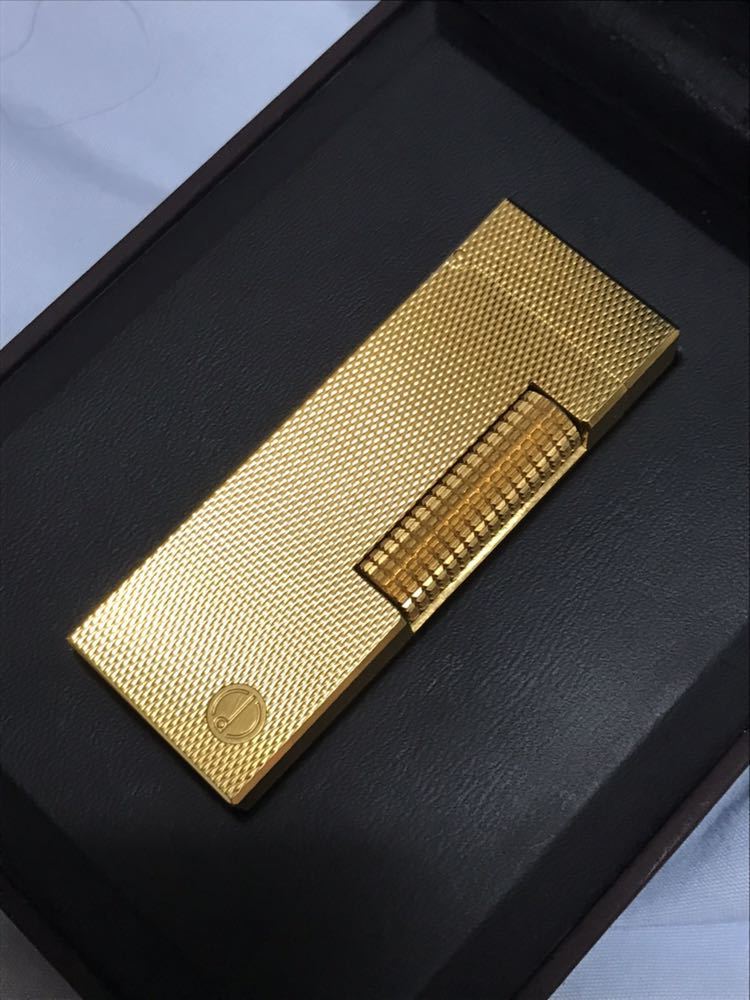 美品 ダンヒル dunhill ガス ライター ゴールドカラー