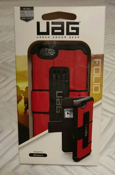 新品未使用iPhone6ケース赤URBAN ARMOR GEAR4.7インチUGA手帳型