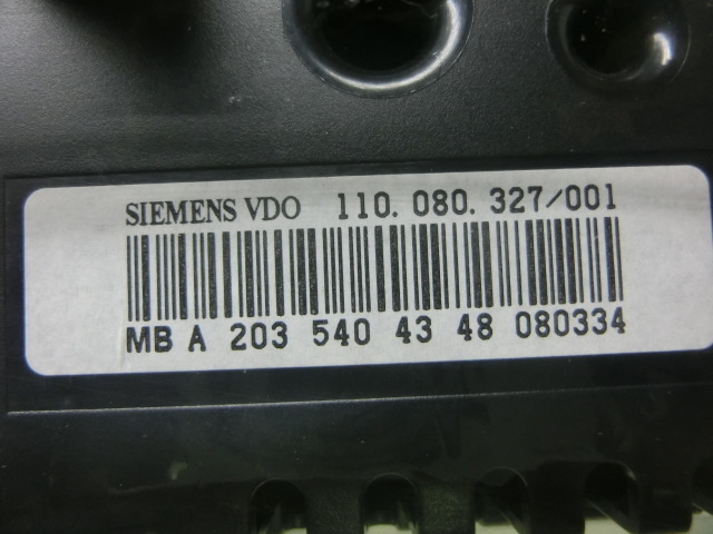 C180 スピード メーター 平成19年DBA-203246　A2035404348 07y 91516km Cクラス ベンツ ワゴン Ｗ203後期　　ii C180 コンプレッサー メルセデスベンツ ワンオーナー ナビ C180コンプレッサーステーションワゴン