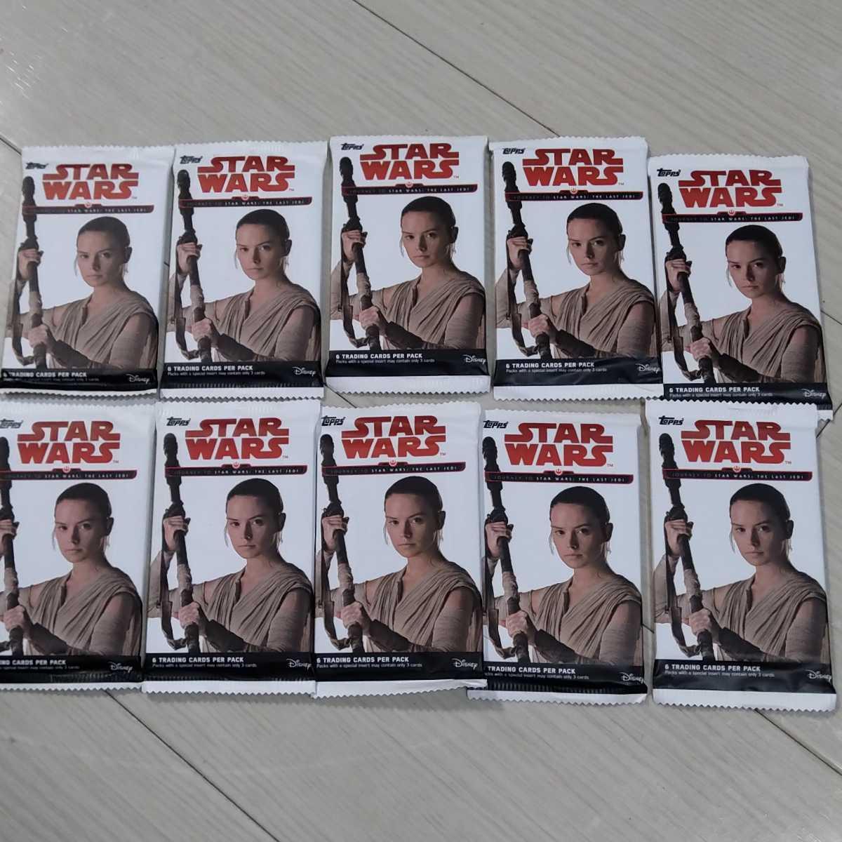 TOPPS スターウォーズ THE LAST JEDI 未開封10パック トレカカード