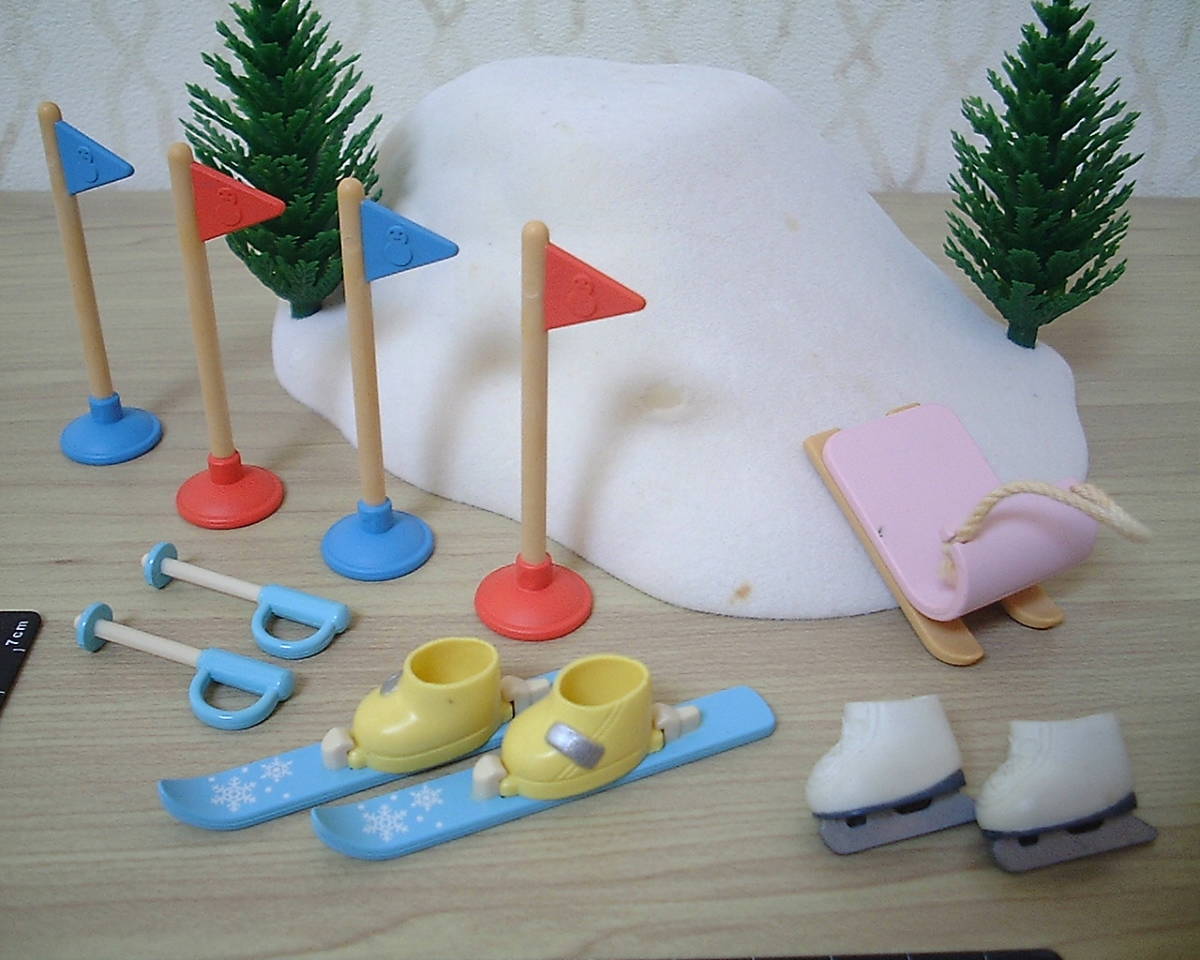 シルバニアファミリー＊◇◇＊「スキーセット」＊◇◇雪の丘＊立木 