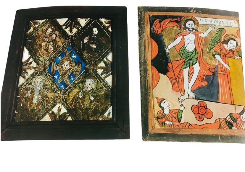 E1119-8k 限定500部 ガラス絵 イコン画集 栁桓宗玄 ROMANNIAN ICONS 