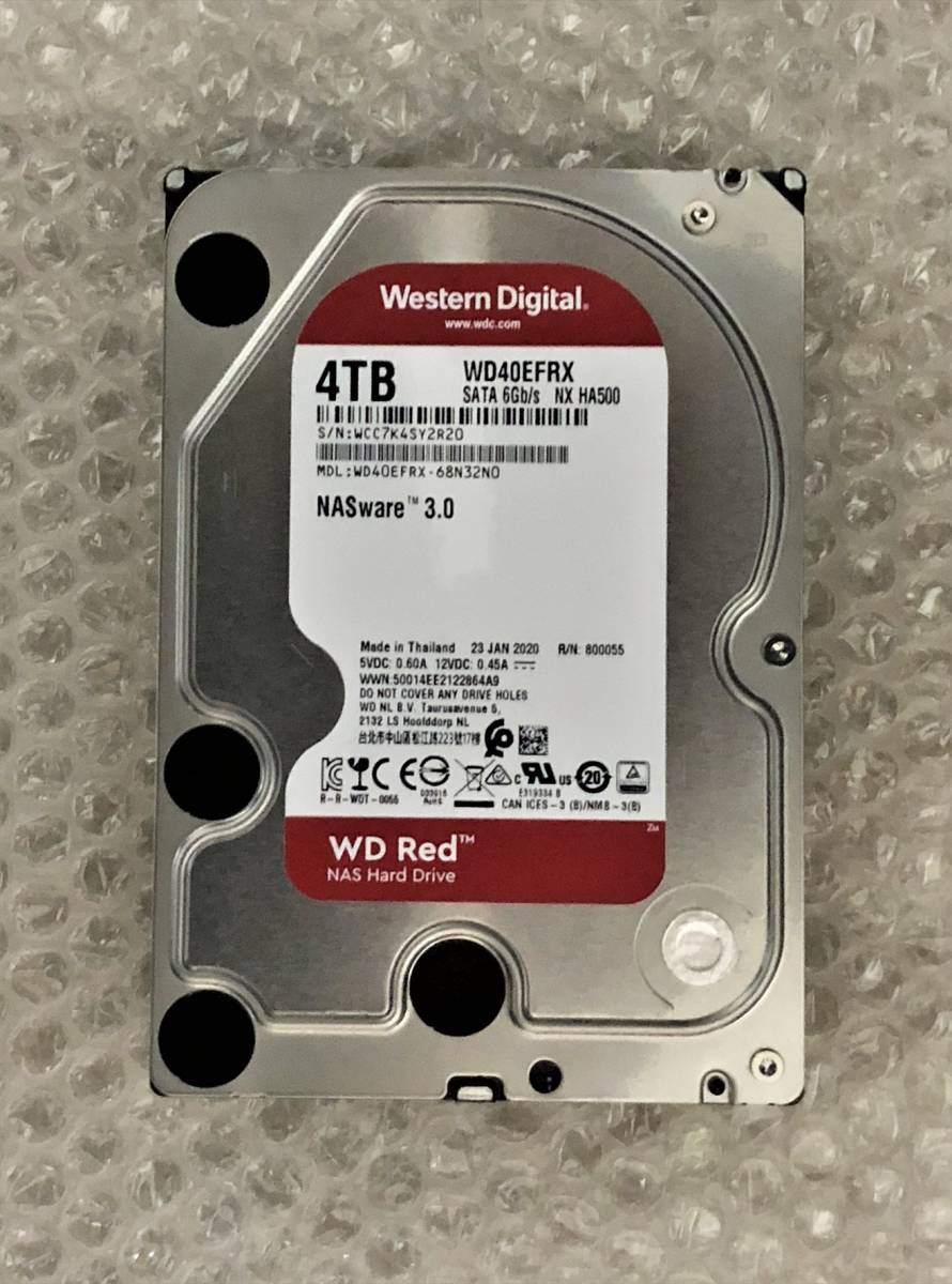 ウェスタンデジタル 3.5インチ WD WDC-WD40EFRX RED(4TB.5400RPM