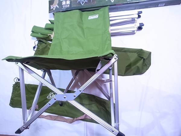 焚火に　コールマン　キャンパスコージーチェア（グリーン）２脚