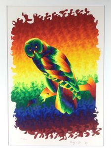 靉嘔 AY-O シルクスクリーン 限定数250 サイン入り 靉嘔のYahoo