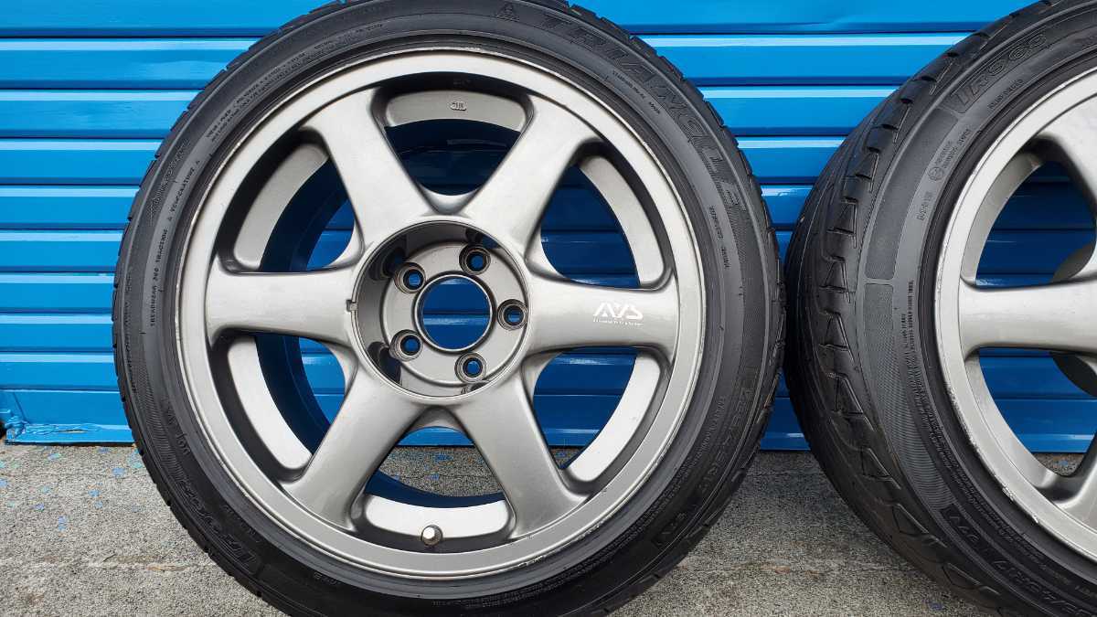 希少 10J +20 YOKOHAMA AVS VS-6 17インチ 2本 中古 トライアングル 