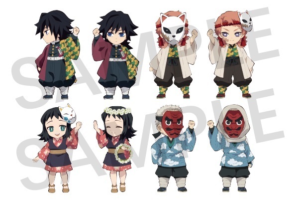 鬼滅の刃 繋がるアクリルスタンド 冨岡義勇 錆兎 真菰 鱗滝左近次