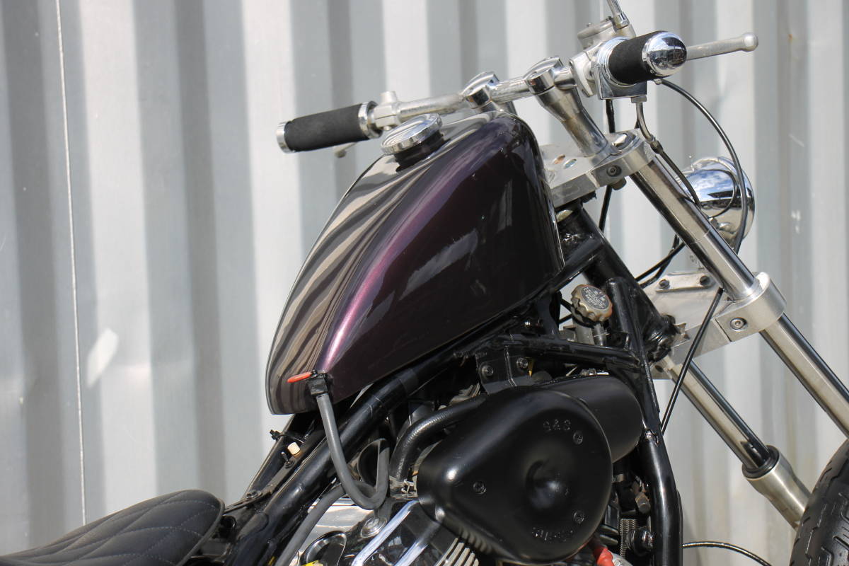 フルカスタムチョッパー！ スティード400 NC26 スポーツタンク ロング