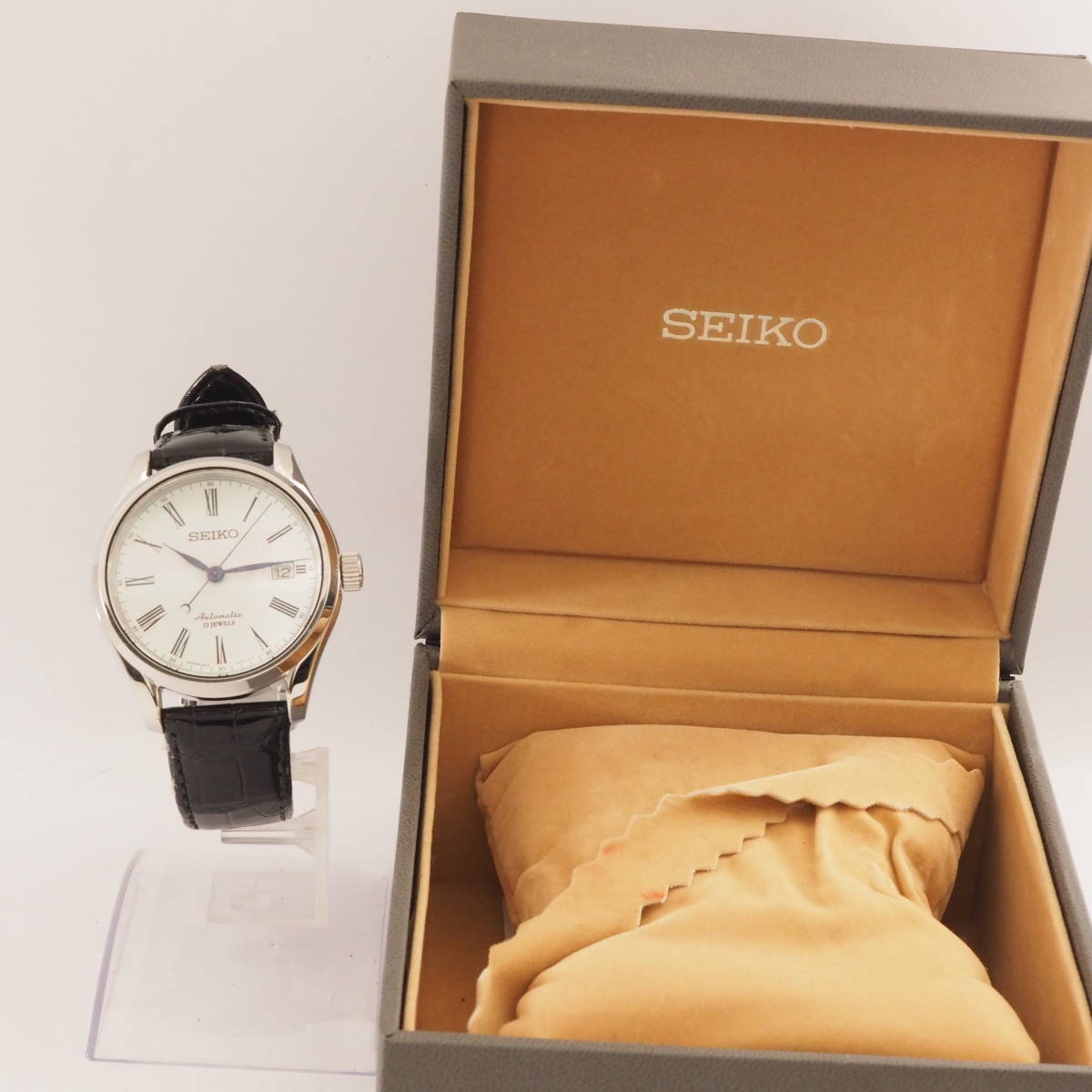 セイコー プレサージュ SEIKO 6R15-02P0 A4 6R15C デイト23石 自動巻 