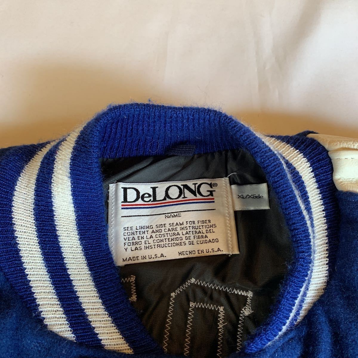 90s DeLONG VARSITY JACKET MADE IN USA デロング バーシティー 