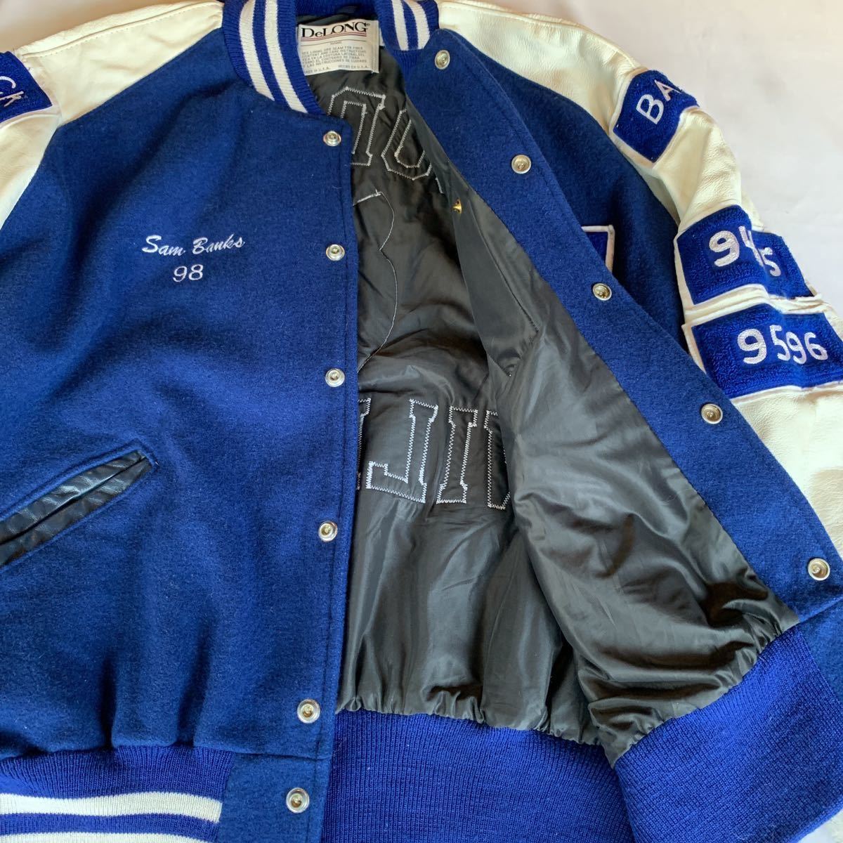 90s DeLONG VARSITY JACKET MADE IN USA デロング バーシティー 