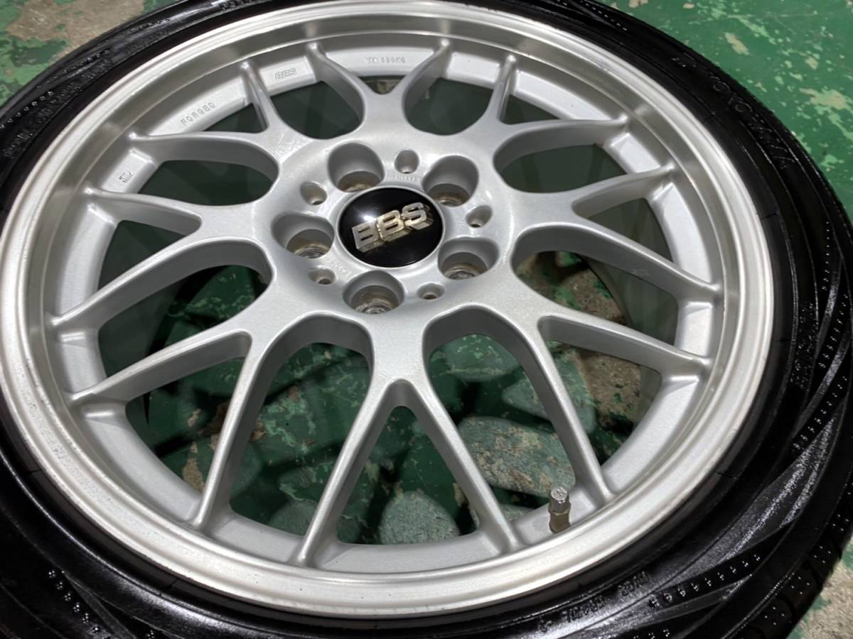 2022価格! 鍛造 BBS RG-R RG738 7.5j+45 114.3-5H 溝有中古タイヤ 225 