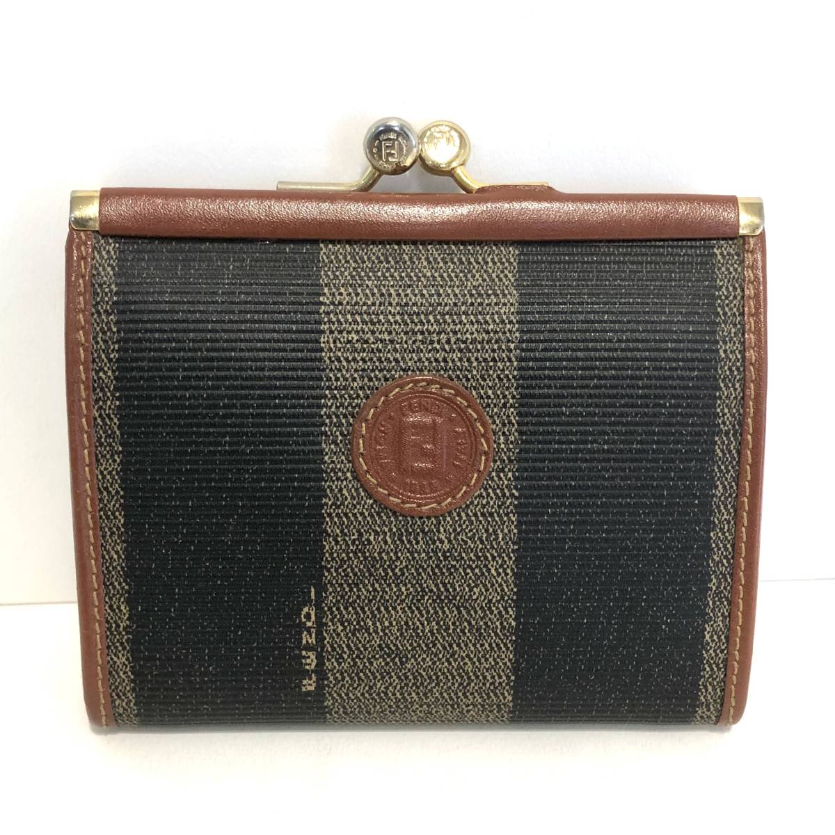 美品 フェンディ FENDI ペカン柄 がま口 小銭入れ コインケース 財布 ヴィンテージ レディース ファッション FENDI